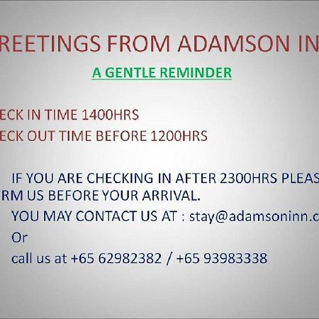 Adamson Inn Singapur Exterior foto